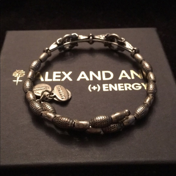 Authentic Alex and Ani silver wrap bangle - Picture 3 of 3